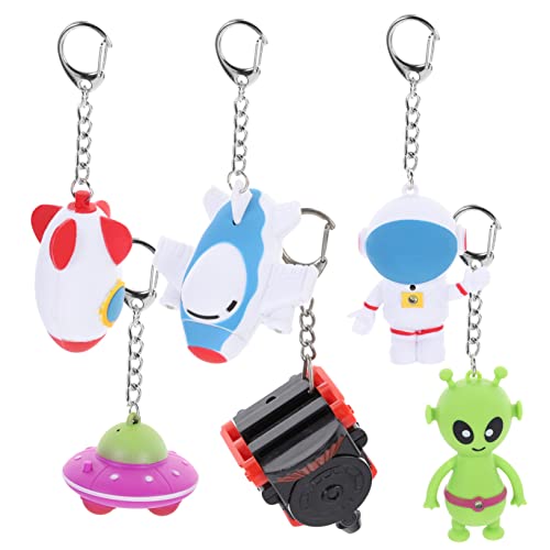 Garneck 6 Stück LED Taschenlampe Schlüsselanhänger Leuchtende Tiermotive mit Sound Bunte Taschenlampen für Krankenschwester Schlüsselring Praktische Anhänger für Taschen und Rucksäcke von Garneck