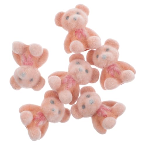 Garneck 6 Stück Mini-Bärpuppe Minibär für Hochzeitsdekorationen Minibären für die Babyparty Valentinstag-Mini-Bär- Stofftierbär kleine Bären Minibären Masse Beflockung Hellbraun von Garneck