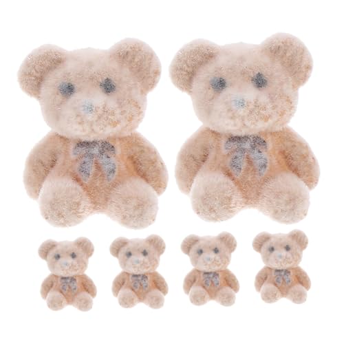 Garneck 6 Stück Mini-Bärpuppe Minibären Masse Mini-Flockbären Minibären für die Babyparty kleine Bären Geburtstags-Minibär PVC Light Brown Garneck 6 Stück Mini-Bärpuppe Minibären Masse Mini-Flockbären Minibären für die Babyparty kleine Bären Geburtstags-Minibär PVC Light Brown von Garneck