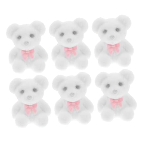 Garneck 6 Stück Mini-Bärpuppe gastgeschenke Hochzeit Mini-Flockbären kleine Bären Minibären für die Babyparty Geburtstags-Minibär Minibären Masse PVC Weiß Garneck 6 Stück Mini-Bärpuppe gastgeschenke Hochzeit Mini-Flockbären kleine Bären Minibären für die Babyparty Geburtstags-Minibär Minibären Masse PVC Weiß von Garneck