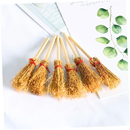 Garneck 6 Stück Mini-Besen Besen Klein Mit Rührbesen Besen Dekorationen Hexendekor Besenstütze Mini-Besen Basteln Mini-Besen- Kleiner Hausdekorbesen Besenverzierung Wohnkultur Buche von Garneck