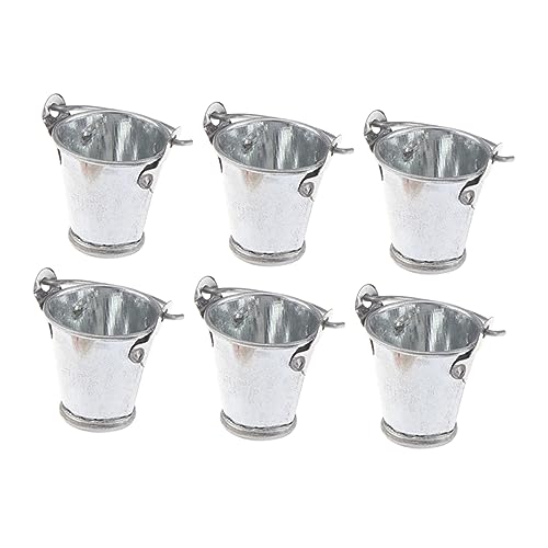 Garneck 6 Stück Mini Möbelmodell Miniatur Eimer Künstliche Gartenwannen Und Wassereimer Für Den Innen Und Außenbereich Puppenhaus Dekoration Mini Halter Mini Hausdekor Winziger von Garneck