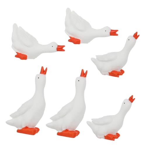Garneck 6 Stück Miniatur Gänse Figuren Aus Kunstharz - Niedliche Deko Gans Statuten Für Feengarten - DIY Landschaftsgestaltung Und Garten Dekoration Miniatur Gans Deko Garneck 6 Stück Miniatur Gänse Figuren Aus Kunstharz - Niedliche Deko Gans Statuten Für Feengarten - DIY Landschaftsgestaltung Und Garten Dekoration Miniatur Gans Deko von Garneck