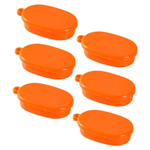 Garneck 6 Stück Miniaturhaus Accessoire Party Puppenhausdekoration entzückendes Kinderspielzeug Landschaftsschmuck DIY hintergrundversorgung Miniaturhaus Kit Plastik Orange von Garneck