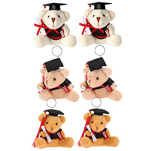 Garneck Plüschbär Abschlussbär 6 Stück Hängend 9cm Kleiner Kuscheltier Schlüsselanhänger für Graduierung Dekoration Rucksack Garneck Plüschbär Abschlussbär 6 Stück Hängend 9cm Kleiner Kuscheltier Schlüsselanhänger für Graduierung Dekoration Rucksack von Garneck