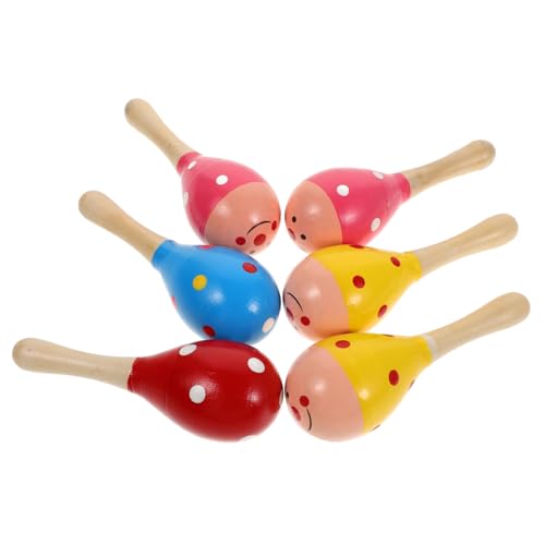 Garneck 6 Stück Sandhammer aus Holz Sandkugel-Schlaginstrument Shaker Toy Karnevals-Maracas Instrumente für Percussion-Maracas-Ei Sandhammer Musikspielzeug für Babys Garneck 6 Stück Sandhammer aus Holz Sandkugel-Schlaginstrument Shaker Toy Karnevals-Maracas Instrumente für Percussion-Maracas-Ei Sandhammer Musikspielzeug für Babys von Garneck