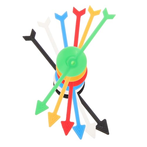Garneck 6 Stück Spielspinner für Spiele Brettspiel Pfeile Mathe- -Zeiger Spiel interaktives hühner Spielpfeile rotieren Desktop-Pfeilspielzeug Plastik von Garneck