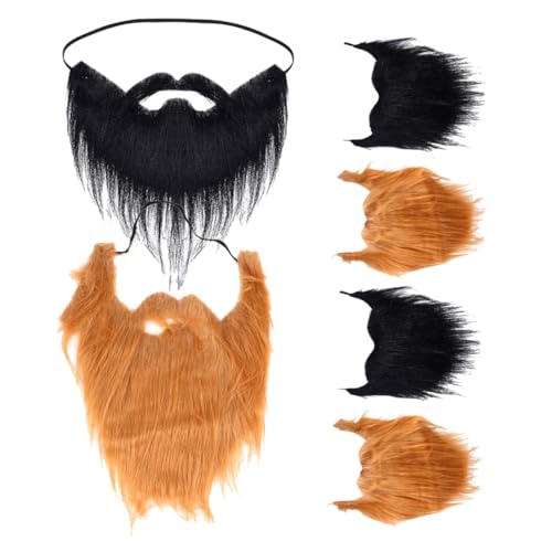 Garneck 6 Stück Teiliges Falscher für Kostüme Ultrafeine Fasern Realistisches Gefühl Einfach Anzubringen für Halloween Karneval und Maskerade Schwarze und Braune Farben von Garneck
