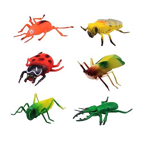 Garneck 6 Stück Teiliges Insekten Realistische Figuren für Lernspielzeug Kreativität und Vorstellungskraft für Garten und für Junge von Garneck