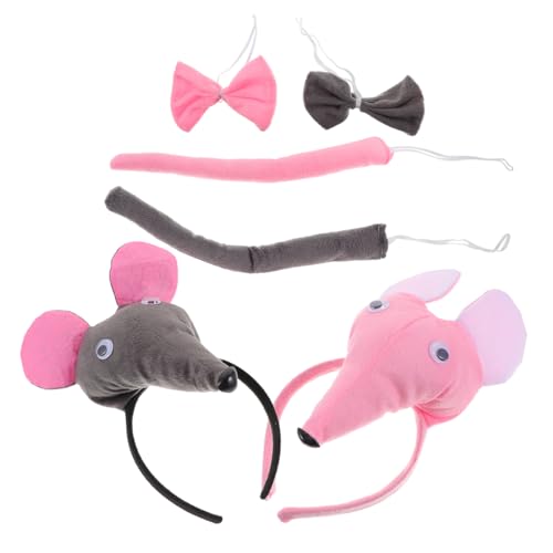 Garneck 6 Stück Teiliges Maus kostümset mit Ohren Nase und Schleife Leichter und Tragbarer Haarreifen für Damen und Mädchen für Cosplay Halloween Karneval Mottopartys und Fasching Garneck 6 Stück Teiliges Maus kostümset mit Ohren Nase und Schleife Leichter und Tragbarer Haarreifen für Damen und Mädchen für Cosplay Halloween Karneval Mottopartys und Fasching von Garneck
