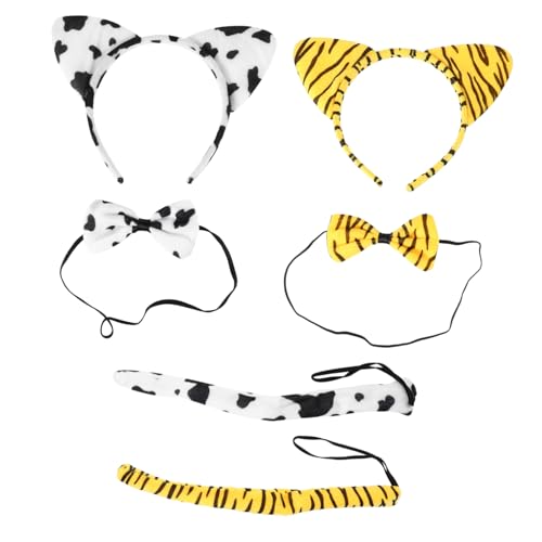 Garneck 6 Stück Teiliges Tierkostüm Cartoon stirnband Fliege und Leichtes Hautfreundliches Accessoire für Erwachsene für Kostümpartys Halloween und Themenveranstaltungen von Garneck