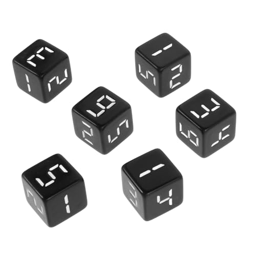 Garneck 6 Stück Zahlenwürfel Kleine Würfel Mathematik Lehrwürfel Partyzubehör Große Würfel Partyspielwürfel 16 Mm Würfel Spiel Requisitenwürfel Spielzeugwürfel Layouts Kompakte von Garneck