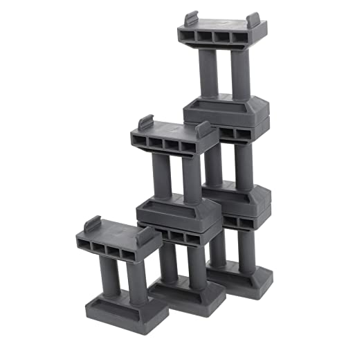 Garneck 6 Stück Zubehör für Schienenstege Unterstützung der Eisenbahnbrücke Brücke Zug Modell eines Eisenbahnbrückenpfeilers Brückenpfeilerspielzeug für Plastik Grey von Garneck