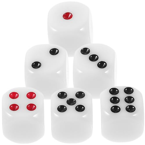 Garneck 6 Stück haushaltsspielzeug настольные игры bumbsbar für Bars Board gamees Spaß Party Zubehör Einseitige aus Harz Unterhaltungswürfel Spiel-Requisiten Brett von Garneck