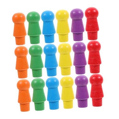 Garneck 60 Stück Checker bunt Schach Token Holz von Garneck