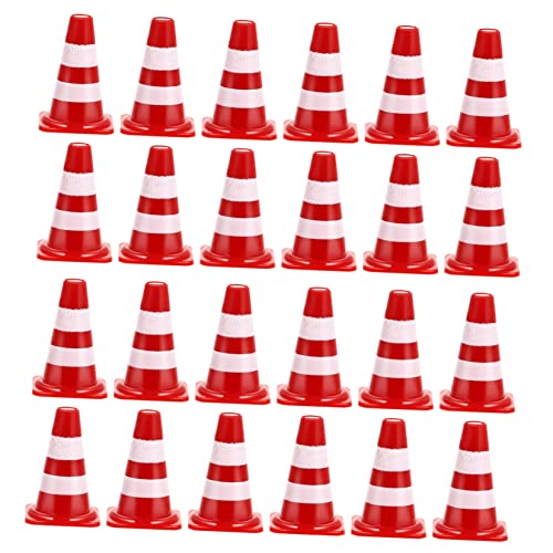 Garneck 60Stücke Simulation Verkehrszeichen Und Straßenkegel Für Pädagogische Straßensperren Verkehrsschilder Und Pylonen Für Lernspiele Und Kreatives von Garneck