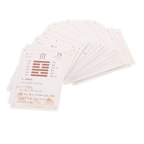 Garneck 64 Stück Ich Ching Gua Pai Chinesischer Charme Chinesische Karte Ändert Orakelkarten Brsaa Cion Ich Liebe Ich Liebe Ornamente Chinesische Haushaltsgeräte Papier von Garneck