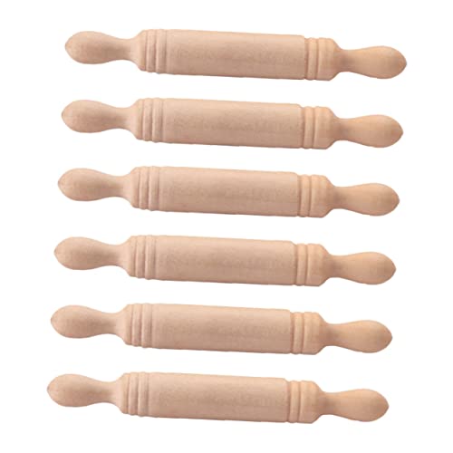 Garneck 6Stücke Mini Rollendes Holzmodell Teiliges Für Puppenhaus Mini Küchenzubehör Und Foto Requisiten Für Kreative DIY Projekte Und Kinderzimmerdekoration von Garneck