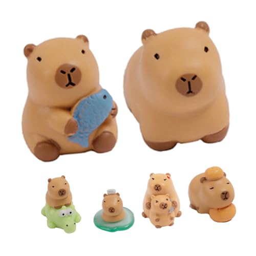 Garneck 6pcs Miniatur Capybara Harz Figuren Handgefertigtes Mikro -Capybara -landschaftsstatue Für Schreibtisch Bücherregal Home Decor Capybara Spielzeugfigur Ideal Für Capybara Garneck 6pcs Miniatur Capybara Harz Figuren Handgefertigtes Mikro -Capybara -landschaftsstatue Für Schreibtisch Bücherregal Home Decor Capybara Spielzeugfigur Ideal Für Capybara von Garneck