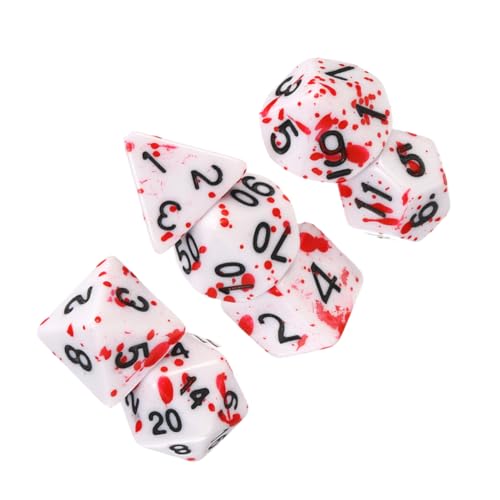 Garneck 7 Stück Blut Würfel Halloween-partygeschenke Festival-Party-würfel Halloween-Spiel Halloween-Party-Requisiten Festtischwürfel Halloween-Party-würfel Tragbare Blutwürfel Acryl Garneck 7 Stück Blut Würfel Halloween-partygeschenke Festival-Party-würfel Halloween-Spiel Halloween-Party-Requisiten Festtischwürfel Halloween-Party-würfel Tragbare Blutwürfel Acryl von Garneck