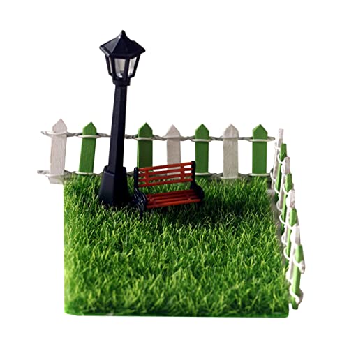 Garneck 7 Stück Park Stuhl Courtyard Dekoration Mini Rasen Zaundekorationen Kinderspielzeug Feengartendekor Stuhlverzierung Holz Zufällige Farbe von Garneck