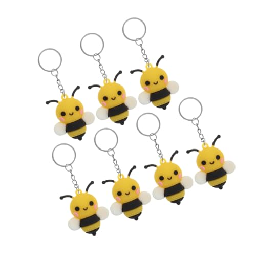 Garneck 7 Stück kleiner bienenanhänger schlüsselanhänger Schlüsselbund für die Geldbörse Keychians zum Thema Bienen Bienen-Party-Dekorationen Bienendekoration Geldbeutel-Dekore PVC von Garneck