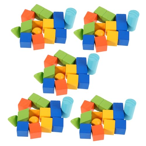 Garneck 70 Stück Geometrisches Modell Entwurfswerkzeuge Für Architekten Geometrische Formpaarung des Brettspiels Geometrische Blöcke Mehrfarbige Musterblöcke Geometrie Plastik von Garneck