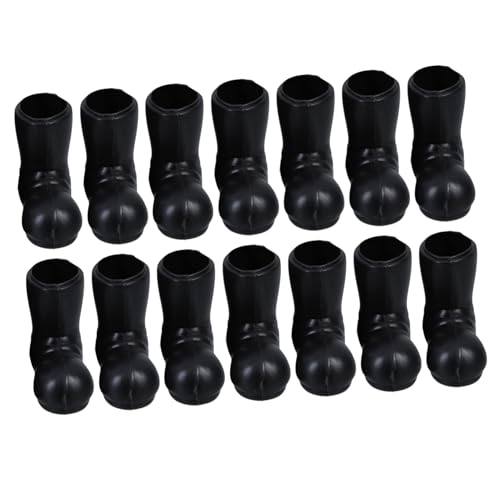 Garneck 7Paare Mini Weihnachtsmann Schuhe Dekorative Mini Stiefel Für Puppenhaus Kreative Weihnachtsdeko Für Miniaturlandschaften Und Festliche Arrangements von Garneck