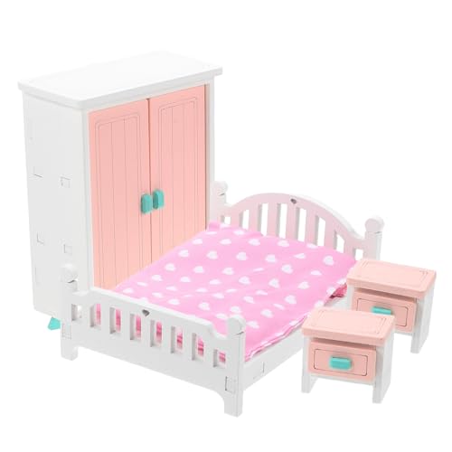 Garneck 7Stücke Maßstab Möbel Für Puppenhaus Mit Bett Schrank Und Nachttisch Zubehör Für Kreative Spielwelten Garneck 7Stücke Maßstab Möbel Für Puppenhaus Mit Bett Schrank Und Nachttisch Zubehör Für Kreative Spielwelten von Garneck