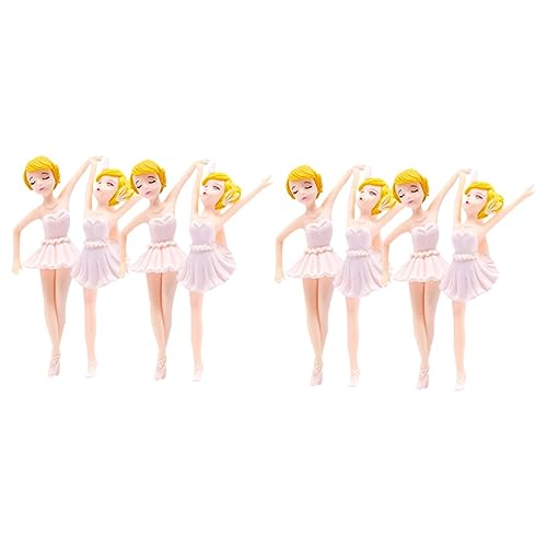 Garneck 8 Stk Ballerina-Mädchen Mädchenfiguren Autozubehör für Autos Papierbecher Zubehör für Aquarien Figur einer Balletttänzerin Muffin-Topper Miniatur Zylinder Ornamente Pappbecher PVC von Garneck