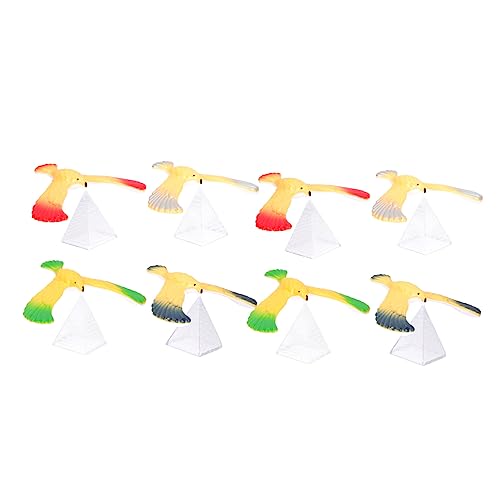 Garneck 8 Stück Balancierender Vogel Balancierendes Vogelspielzeug Fingerspielzeug Balancieren Adler Balancieren Balance-Adler- Retro-vogelspielzeug Colorful Plastik von Garneck