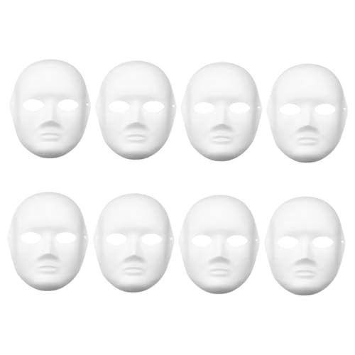 Garneck 8 Stück DIY Weiße Masken Unbemalte Papiermasken für Basteln Gestalten für Halloween Partys Schulprojekte Kreative Garneck 8 Stück DIY Weiße Masken Unbemalte Papiermasken für Basteln Gestalten für Halloween Partys Schulprojekte Kreative von Garneck