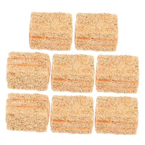 Garneck 8 Stück Teiliges Mini Strohballen aus Leichtem Stroh für Puppenhaus Dekoration Realistische Heuhaufen als Herbstliche Szenerie Accessoires für DIY Mikroszenen und von Garneck