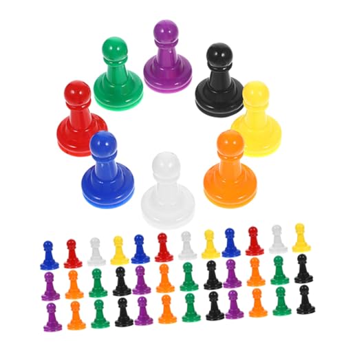 Garneck 80 Stück Robuste Plastikspielsteine für Brettspiele Tragbare Schachfiguren für Gesellige Familienfeiern und Partys von Garneck