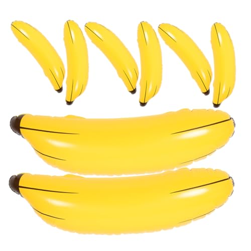 Garneck 8Stücke Aufblasbare Bananenspielzeuge Für Kreative Foto Requisiten Und Partys Leuchtende Gelbe Bananenballons Deko Für Junggesellenabschiede Und Vielseitige von Garneck