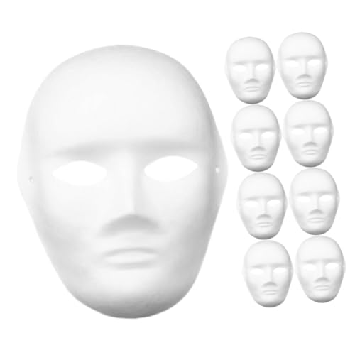 Garneck 9 Stck. Teiliges Diy Papiermaske für Weiße Leere Vollgesichtsmaske für Jungen Bemalen Basteln Cosplay Karneval und Halloween Garneck 9 Stck. Teiliges Diy Papiermaske für Weiße Leere Vollgesichtsmaske für Jungen Bemalen Basteln Cosplay Karneval und Halloween von Garneck