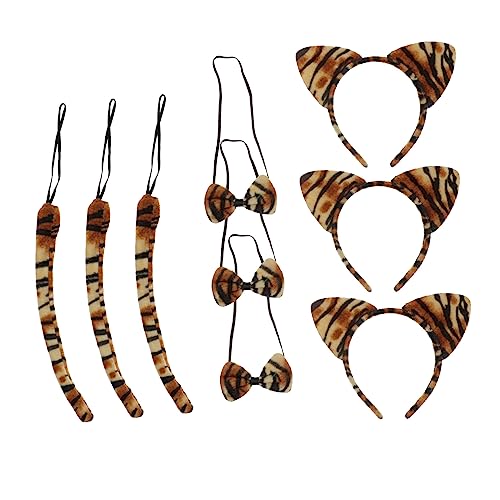 Garneck 9 Stück Tierkostüm Set mit Tigerohren Fliege und Teiliges Cosplay Zubehör für Foto Accessoire für Partys und Karneval Garneck 9 Stück Tierkostüm Set mit Tigerohren Fliege und Teiliges Cosplay Zubehör für Foto Accessoire für Partys und Karneval von Garneck