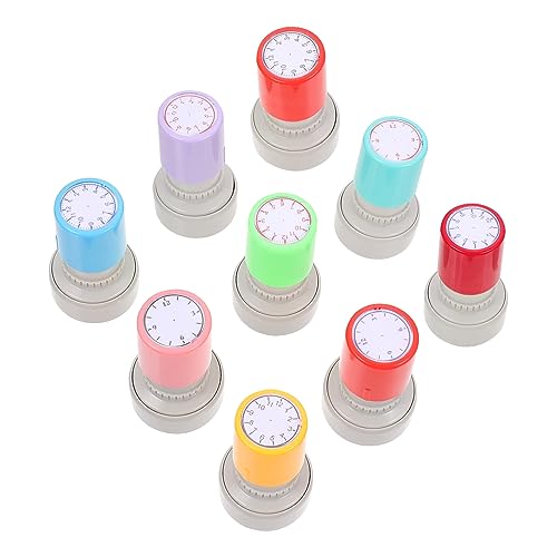 Garneck 9Stücke Teiliges Lernstempelset mit Uhrendesign Selbstfärbende Stempel für Uhrzeitbestimmung für Unterricht und Gruppenaktivitäten Farbe der Stempelgriffe Garneck 9Stücke Teiliges Lernstempelset mit Uhrendesign Selbstfärbende Stempel für Uhrzeitbestimmung für Unterricht und Gruppenaktivitäten Farbe der Stempelgriffe von Garneck