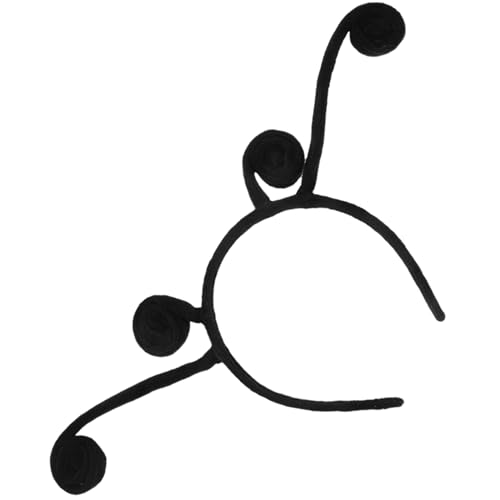Garneck Antennenstirnband 4-Zentakel Cosplay Haarreifen Party Haarzubehör Maskerade Stirnband für Halloween Erwachsene Schwarz von Garneck