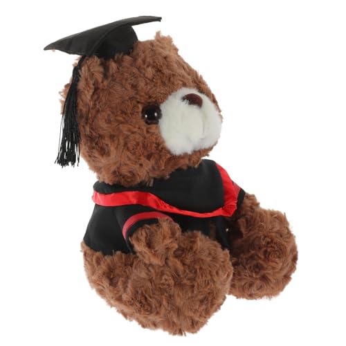 Garneck Arztpuppe Bär der Abschlusssaison Herzlichen Glückwunsch Grad Stoffspielzeug Abschlussfeier ausgestopfter Tierbär Abschlussbär-Dekoration Abschluss-Tierspielzeug PP Baumwolle von Garneck