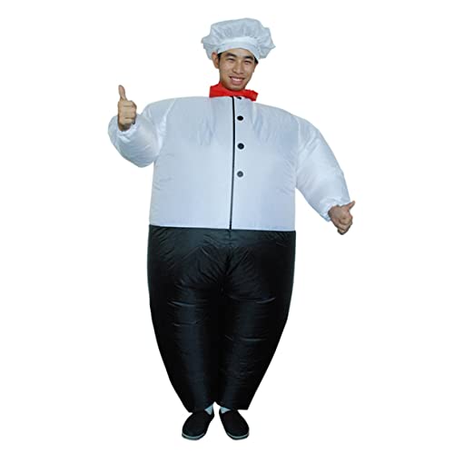 Garneck Aufblasbares Kostüm für Erwachsene Lustiger Koch Anzug für Halloween für Partys und Cosplay Events Einheitsgröße und Atmungsaktiv mit Batterielüfter für Schnellen Aufblasvorgang Garneck Aufblasbares Kostüm für Erwachsene Lustiger Koch Anzug für Halloween für Partys und Cosplay Events Einheitsgröße und Atmungsaktiv mit Batterielüfter für Schnellen Aufblasvorgang von Garneck