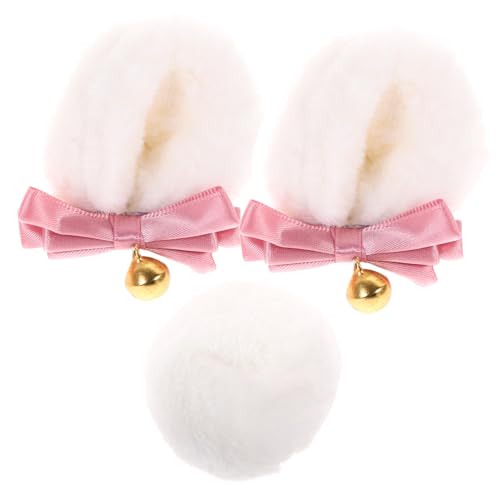 Garneck Bärenohren Haarclips Set mit Niedliches Cosplay Zubehör Kawaii Haarspangen und Haarbows für Kostümparty Halloween Fasching Karneval von Garneck