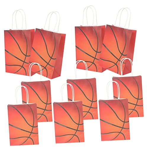 Garneck Basketball-bonbontüte Kraftpapier Goodie Bags Leckerli-tüten Für Partys 12er-Pack Geschenktüten Für Sportfans von Garneck