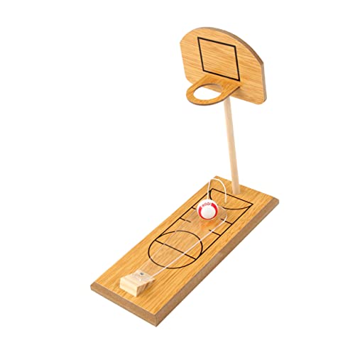 Garneck Basketballspielspielzeug Tischbasketballspiel Desktop-basketballspiel Basketballspiel Aus Holz Tragbares Basketballspiel Bambus von Garneck