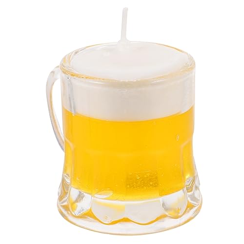 Garneck Bierkrugkerze Kleine Einmachgläser Mit Deckel Bierbechermodell Wein Martinigläser Kerzenbecher Becher Mit Deckel Partydekorationen Schallplattenbanner Flasche von Garneck
