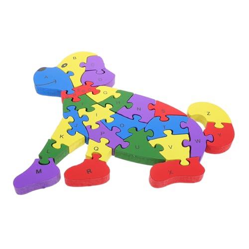 Garneck Bildungsrätselholzformpuzzle 26 Buchstaben Bausteine ​​für Kinder Verbessern Sprache Und Mathematikfähigkeiten Für Familienbindung Und Klassenzimmeraktivitäten von Garneck