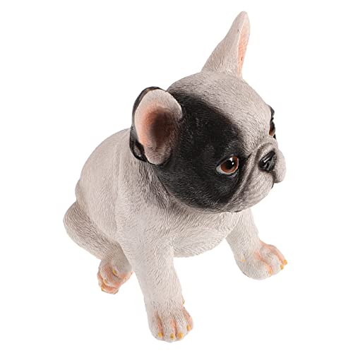Garneck Bulldogge-verzierung Welpe Hunde Figuren Ornament Im Freien Haustier Außen Bulldogge-skulptur Gartenbulldoggenstatue Zarte Bulldoggenskulptur Bulldogge Gartendeko Harz von Garneck