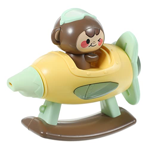 Garneck Cartoon-Flugzeug-förmige Pfeife Kinderspielzeug Kleinkinderinstrumente Musikalisches Cartoon-Pfeife- Pfeifinstrument Plastik Green von Garneck
