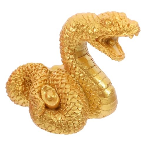 Garneck Chinesische Harz Schlange Figurine Glatte Oberfläche Lebensechte Tierdekoration Feng Shui Glücksbringer Jahr der Schlange Wohn und Bürodekor von Garneck
