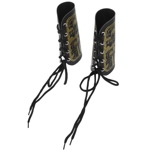 Garneck Cosplay Armschützer Schwarz Gold Vintage Stil Strapazierfähige Halloween Armschienen für Rollenspiele Kostümparty und Themenveranstaltungen Realistisches Design Garneck Cosplay Armschützer Schwarz Gold Vintage Stil Strapazierfähige Halloween Armschienen für Rollenspiele Kostümparty und Themenveranstaltungen Realistisches Design von Garneck